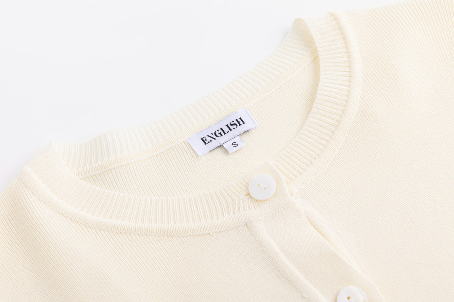 Button-Front Knit Cardigan With Scalloped Detail - Ivory