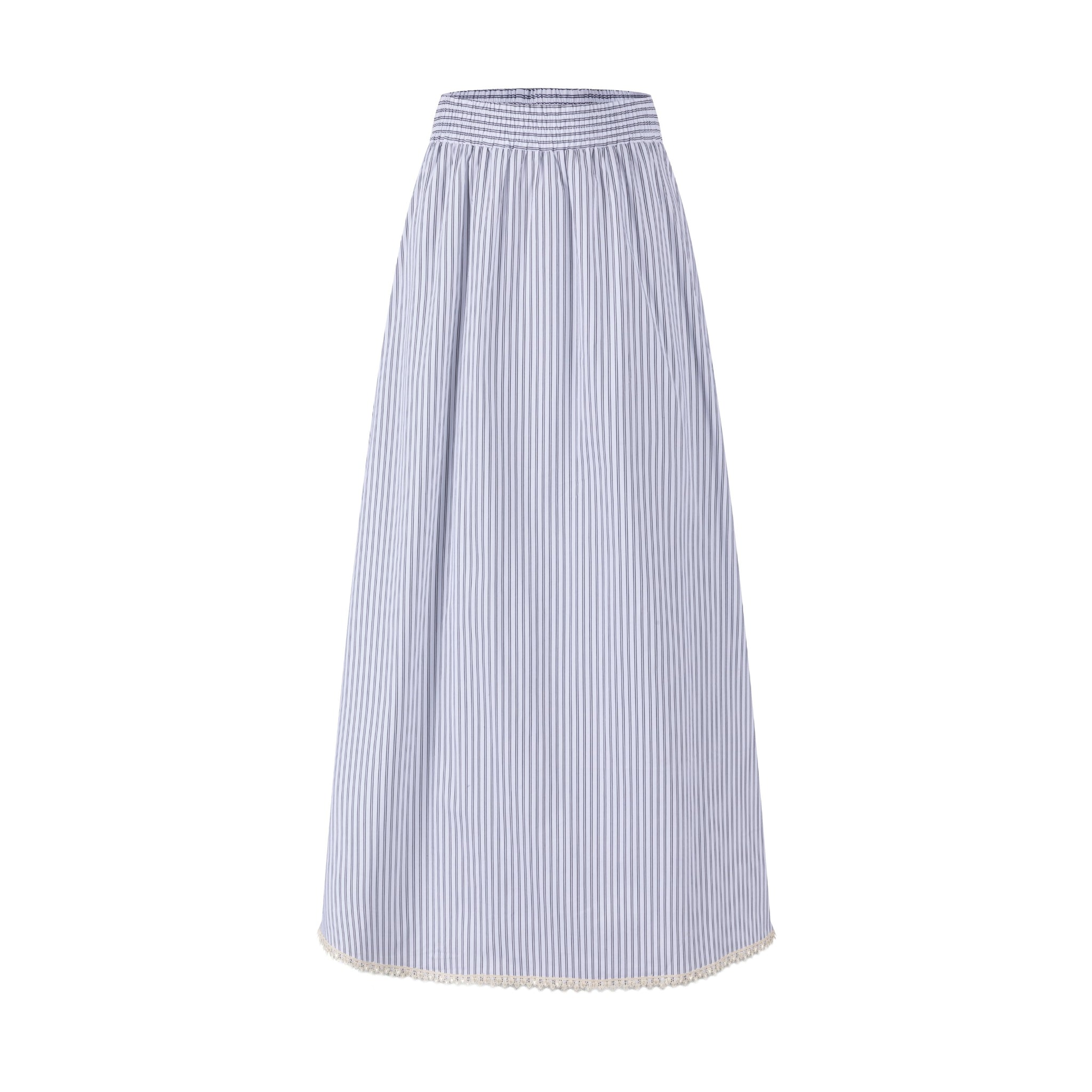 Grey And White Skirt
