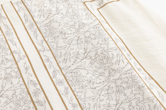 Ivory Skirt With Orange Print