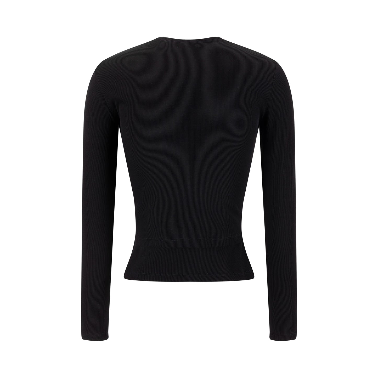 Cropped Ribbed Twin Set - Black