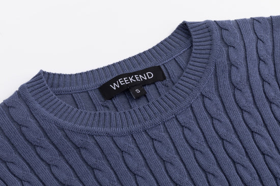 Cable Knit Top - Blue