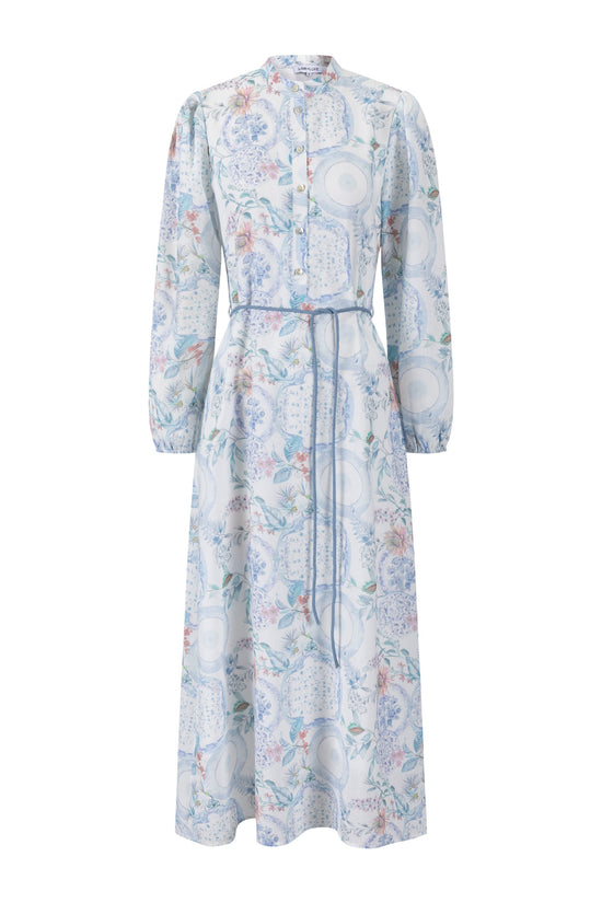 Blue Floral Printed Dress