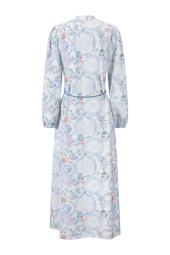 Blue Floral Printed Dress