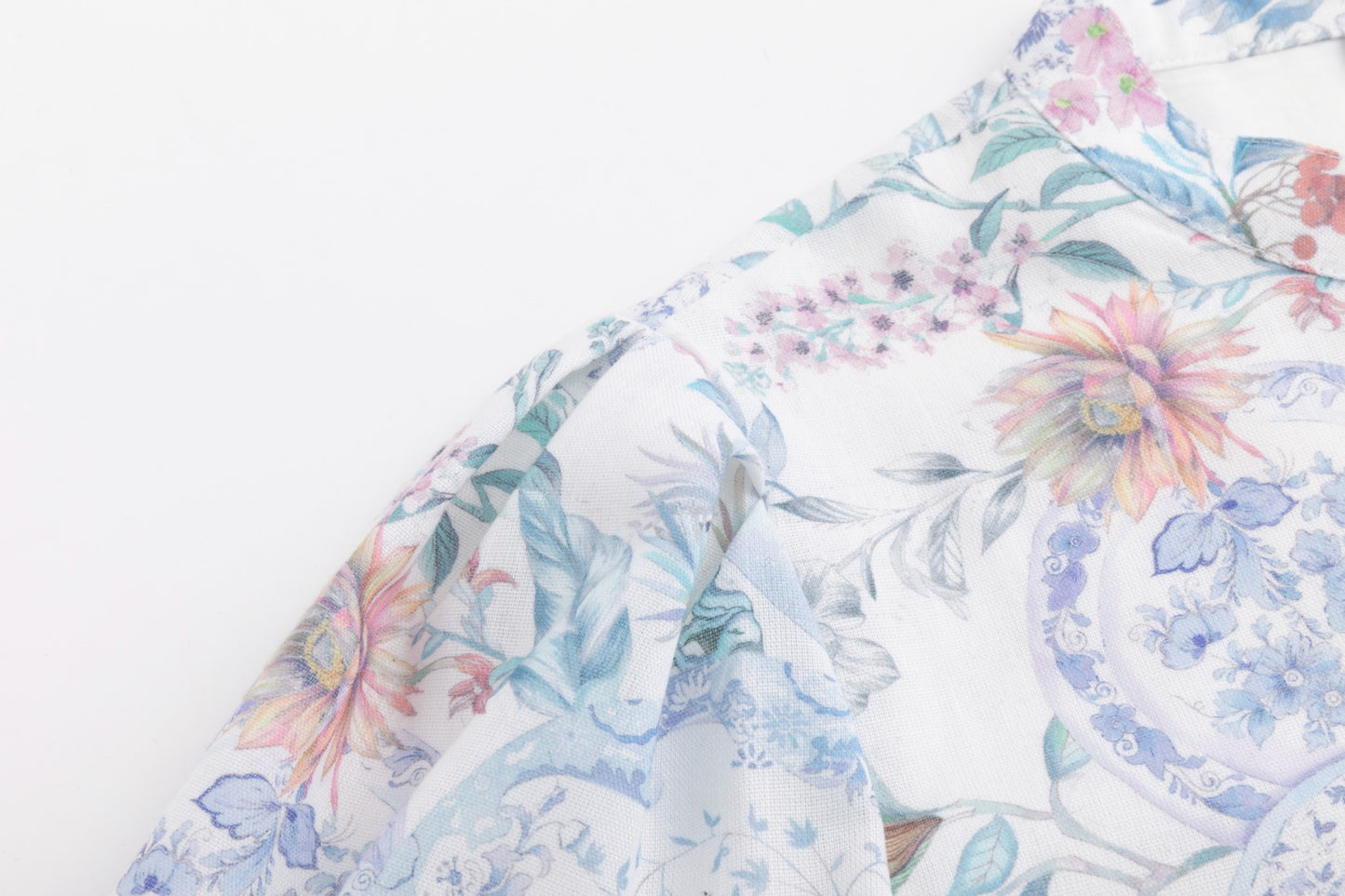 Blue Floral Printed Dress