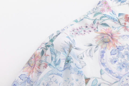Blue Floral Printed Dress