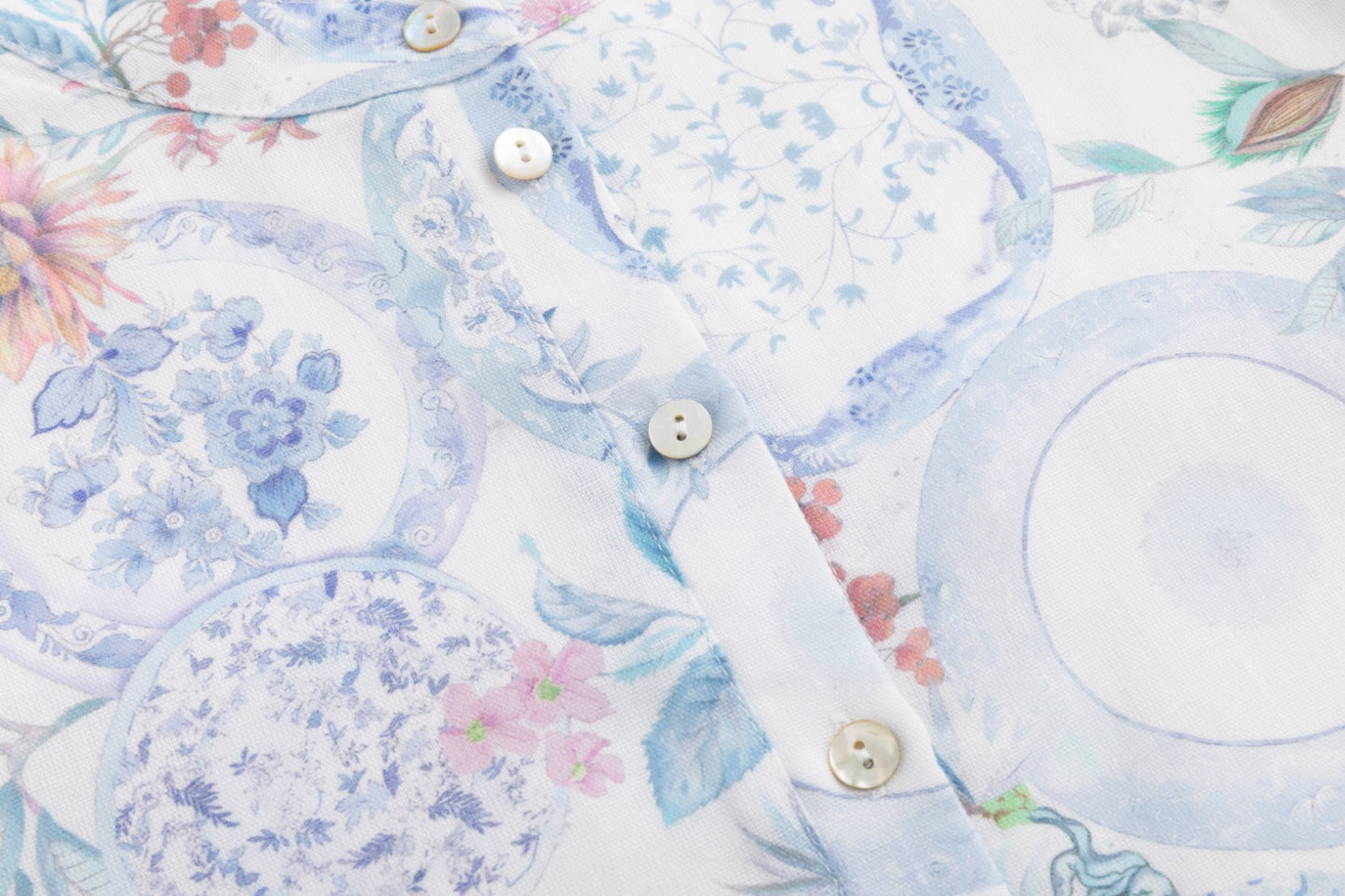 Blue Floral Printed Dress