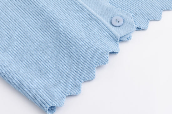Tank With Attached Cardigan - Blue