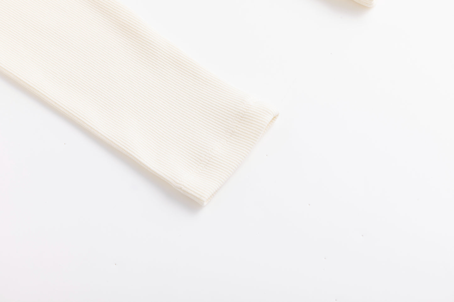 Cropped Ribbed Twin Set- Cream