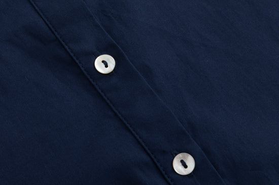 Red Seam Detail Shirt - Navy