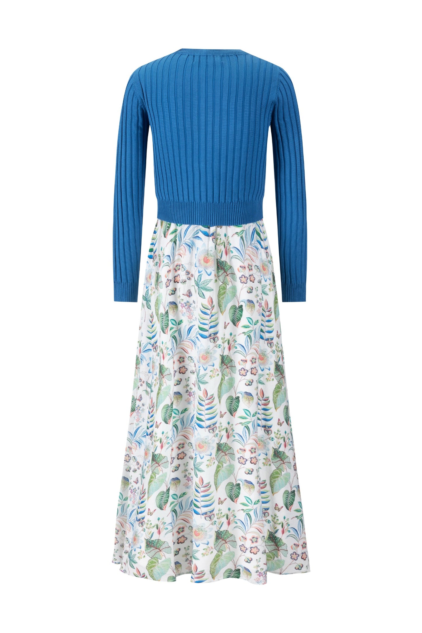 Printed Drawstring Jumper With Cardigan