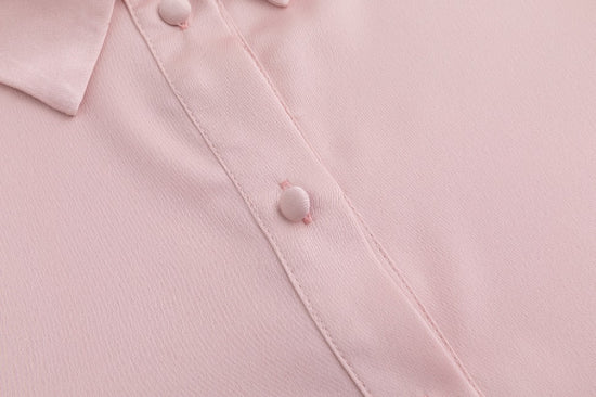 Basic Solid Blouse - Pink