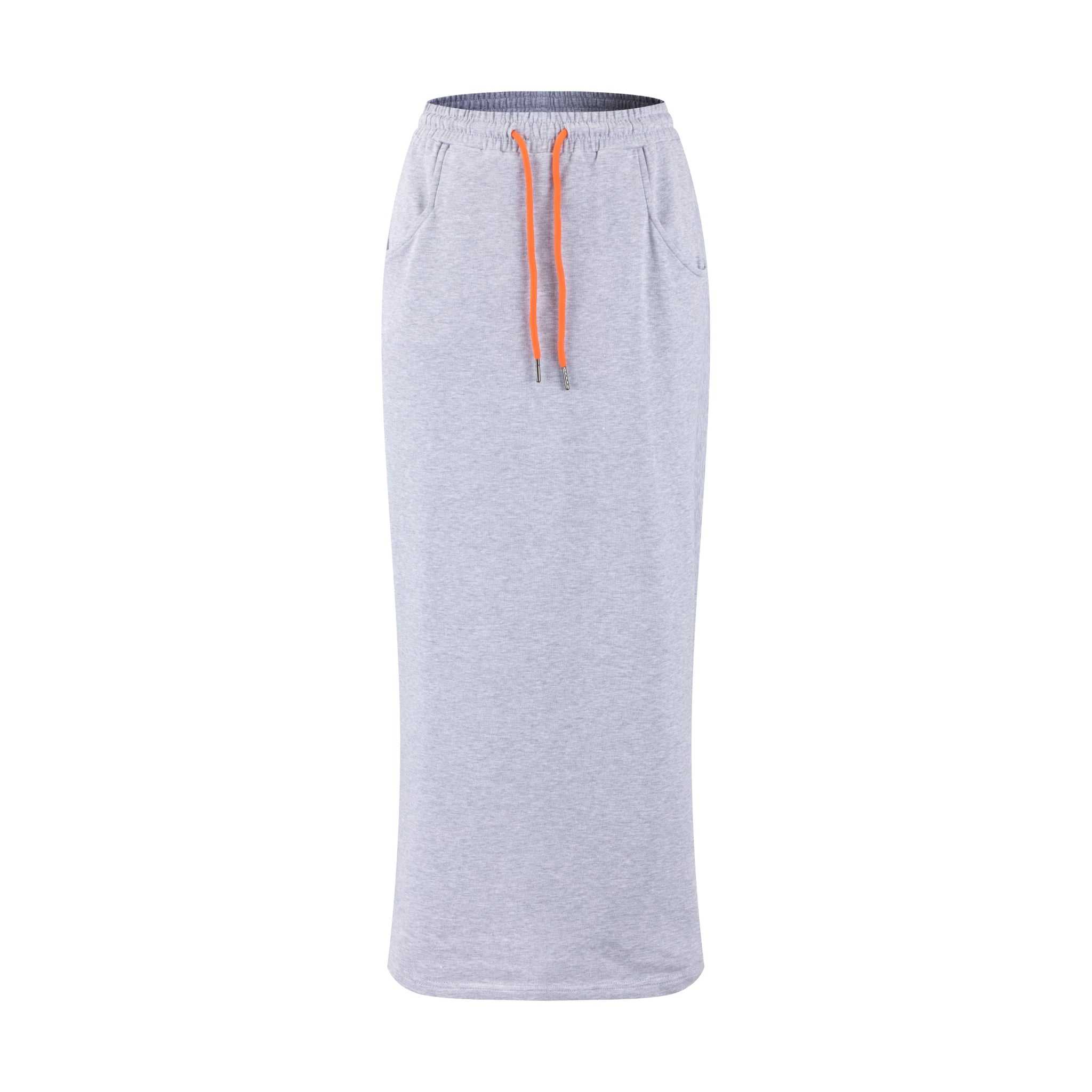 Sweatshirt Drawstring Skirt - Light Grey