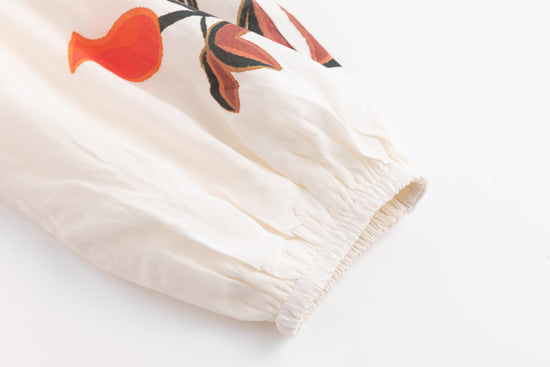 Floral Printed Linen Dress