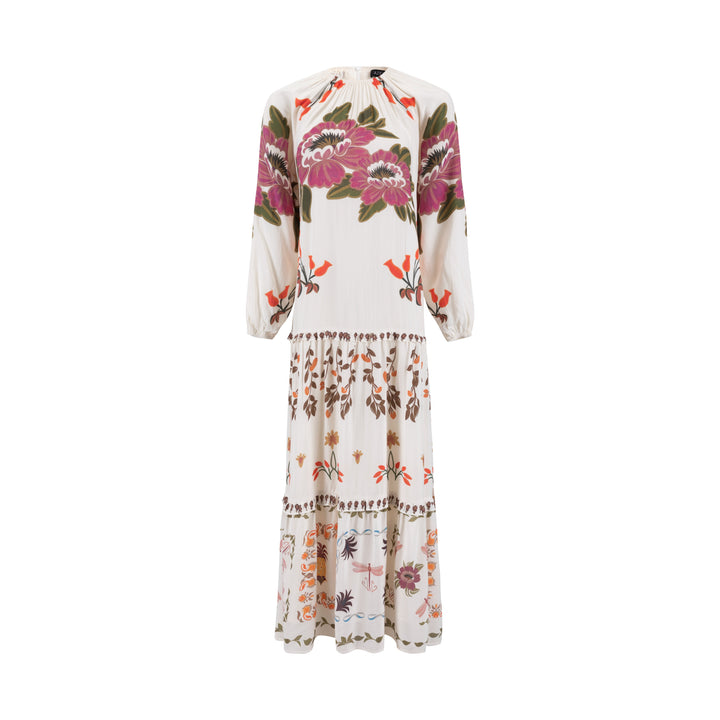 Floral Printed Linen Dress