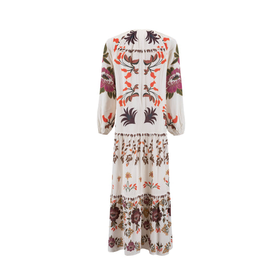 Floral Printed Linen Dress