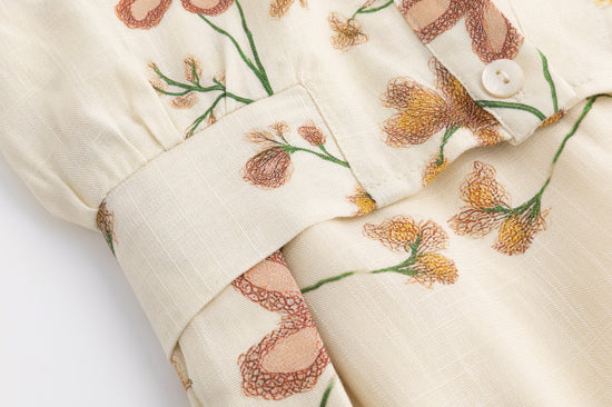 Vintage Floral Overlay Blouse Jumper