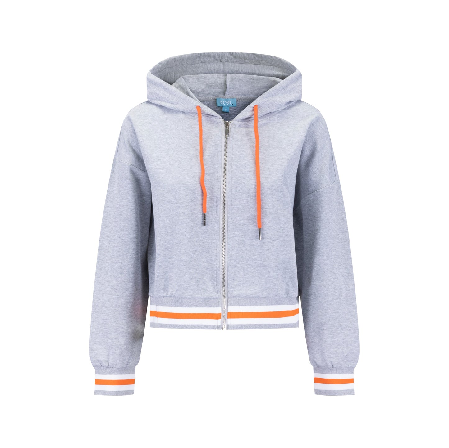 Stripe Band Hoodie - Light Gray