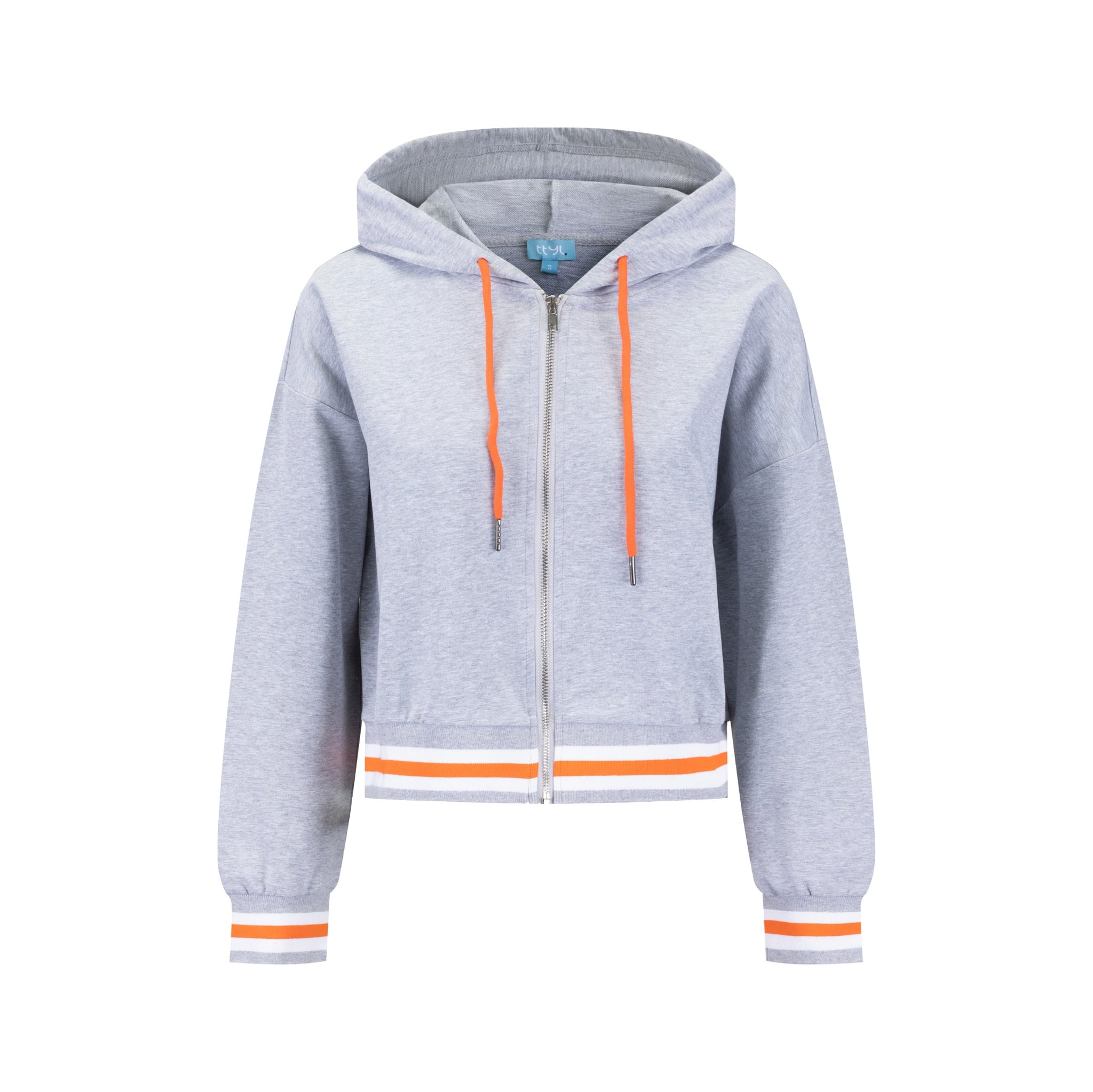 Stripe Band Hoodie - Light Gray
