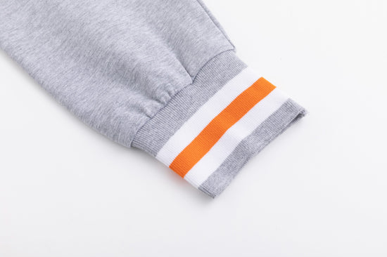Stripe Band Hoodie - Light Gray