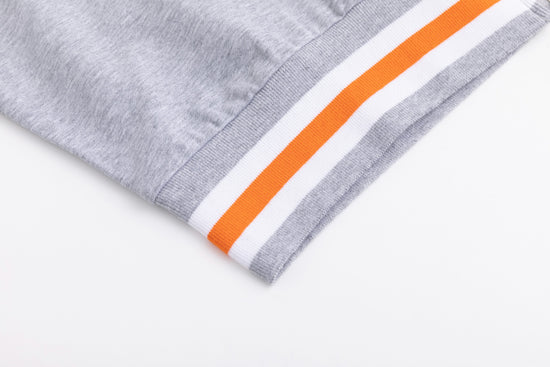 Stripe Band Hoodie - Light Gray