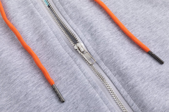Stripe Band Hoodie - Light Gray