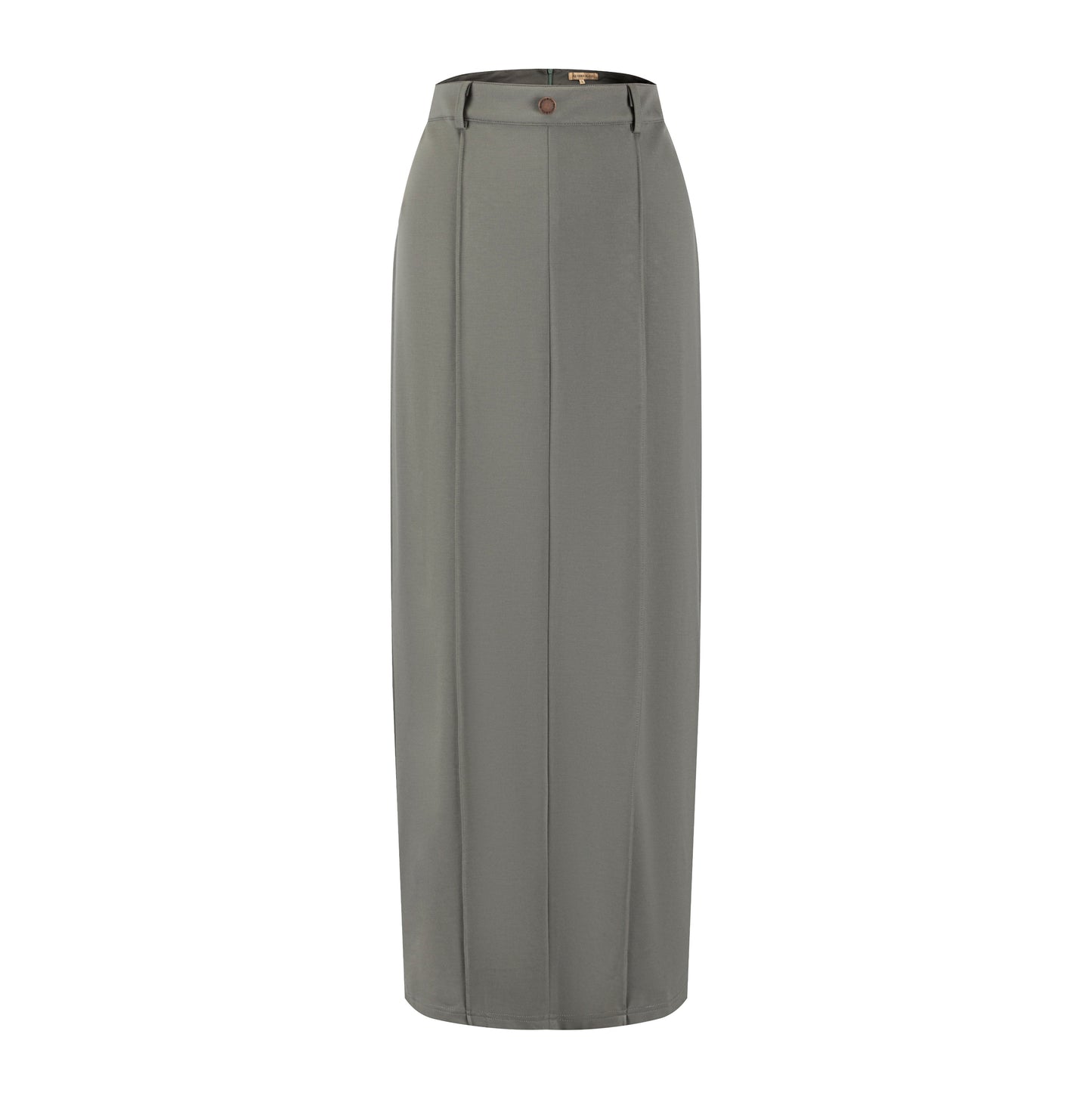 Piped Paneled Skirt - Green Moss