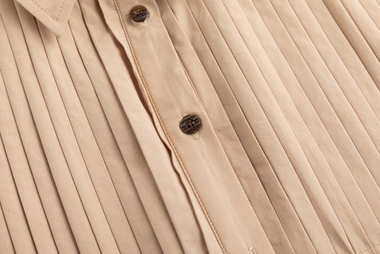 Tan And Brown Cotton Dress