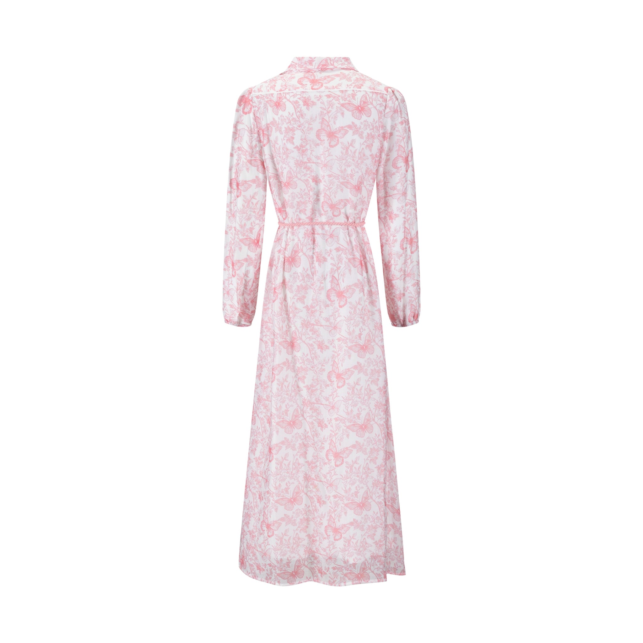 Pink Butterfly Printed Dress