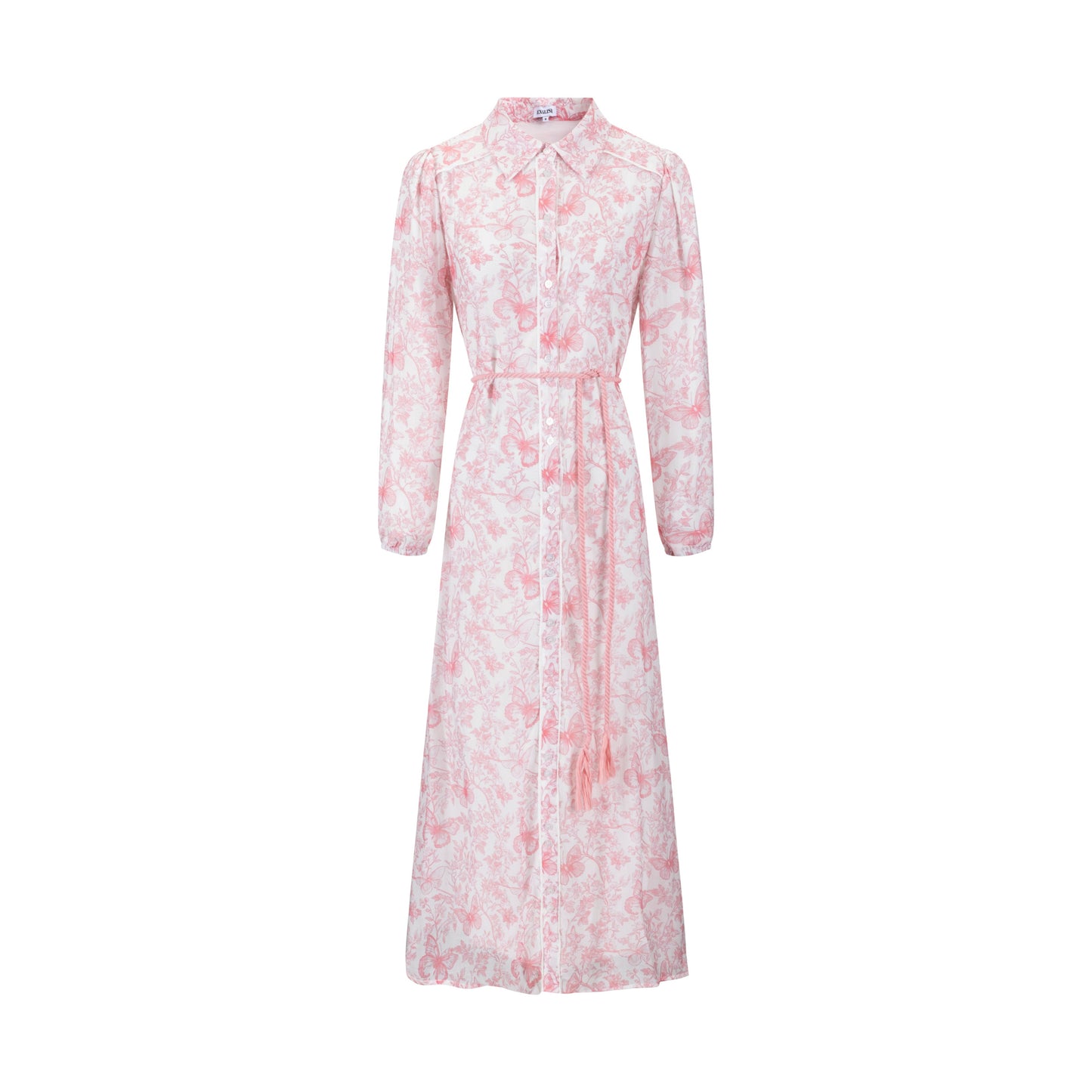 Pink Butterfly Printed Dress