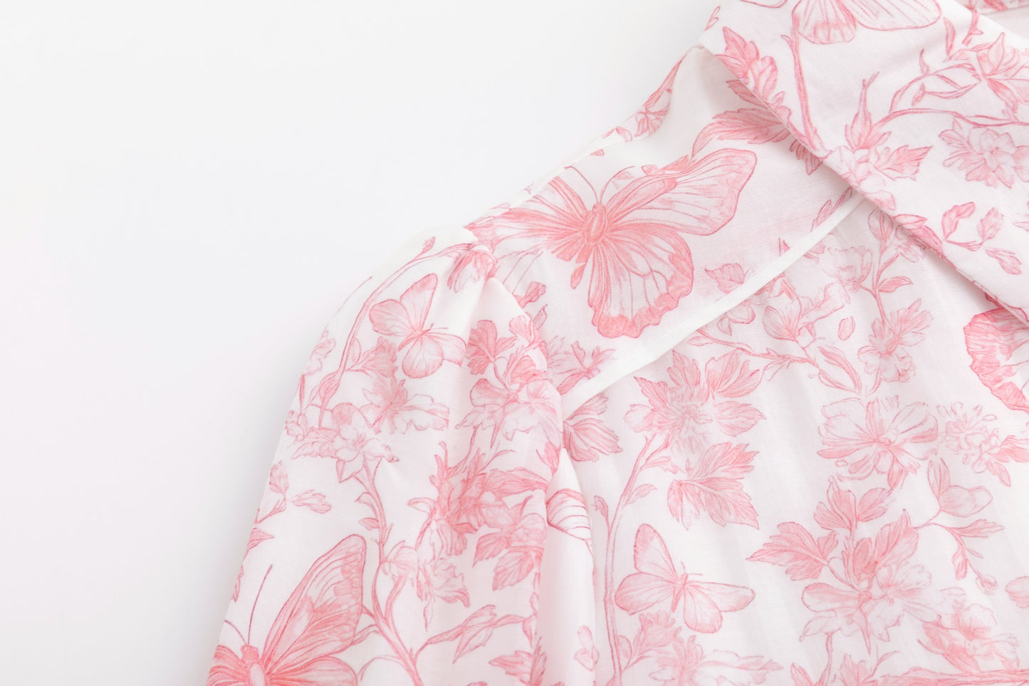 Pink Butterfly Printed Dress