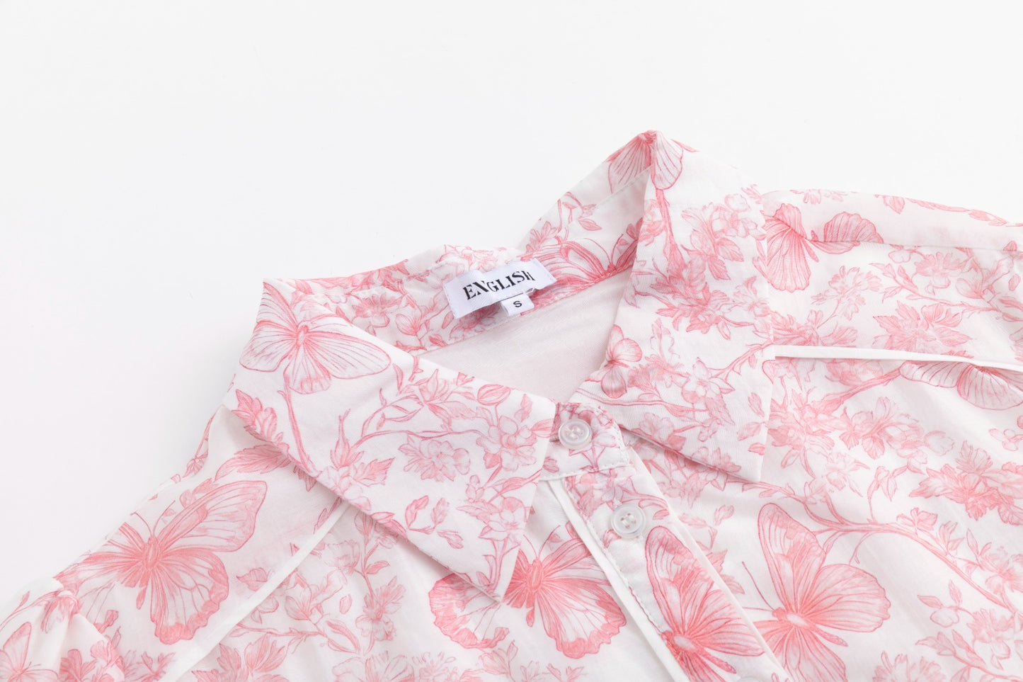 Pink Butterfly Printed Dress
