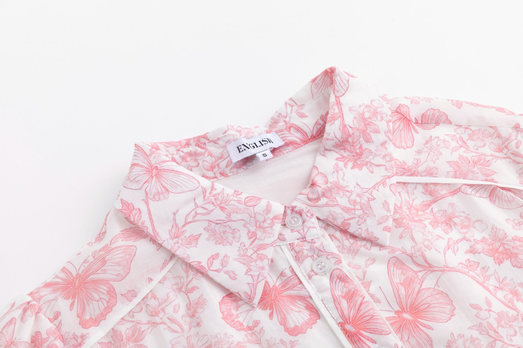 Pink Butterfly Printed Dress