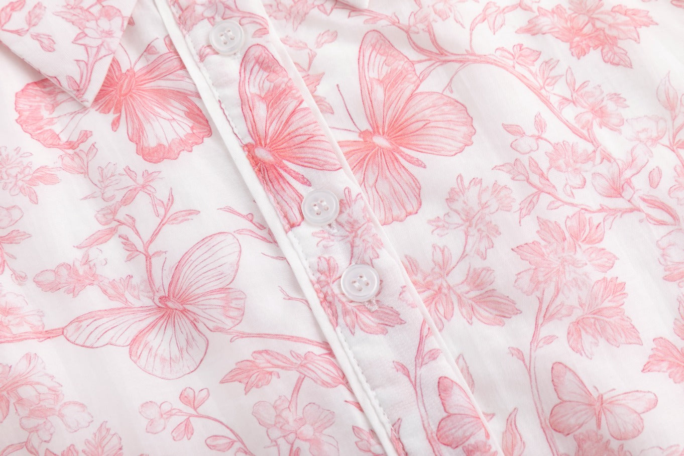 Pink Butterfly Printed Dress
