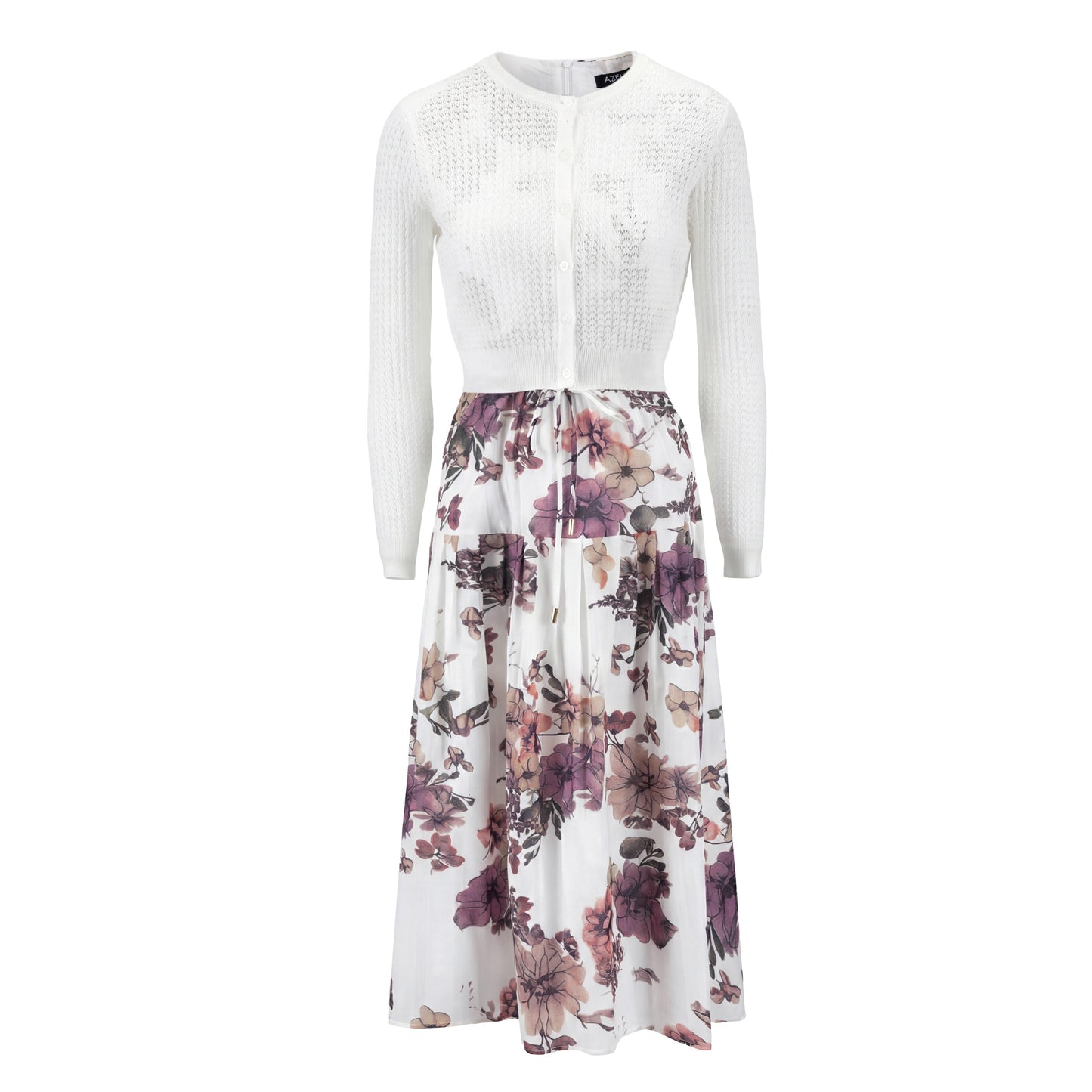 Floral Mauve Overlay Dress