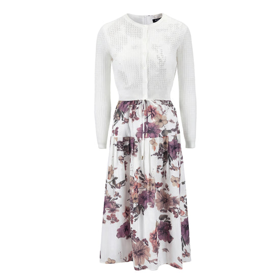 Floral Mauve Overlay Dress