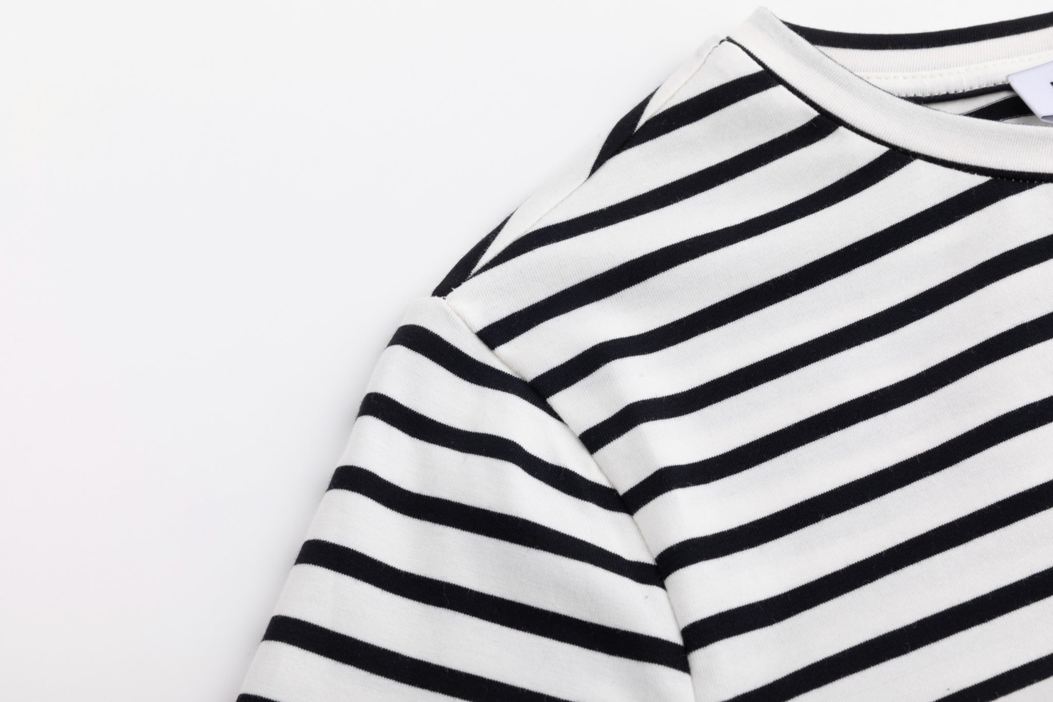 Lemon Embroidery Striped White Top