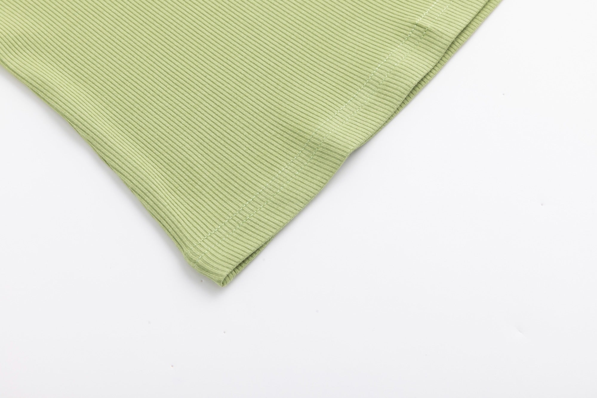 Basic Ribbed Tee - Matcha