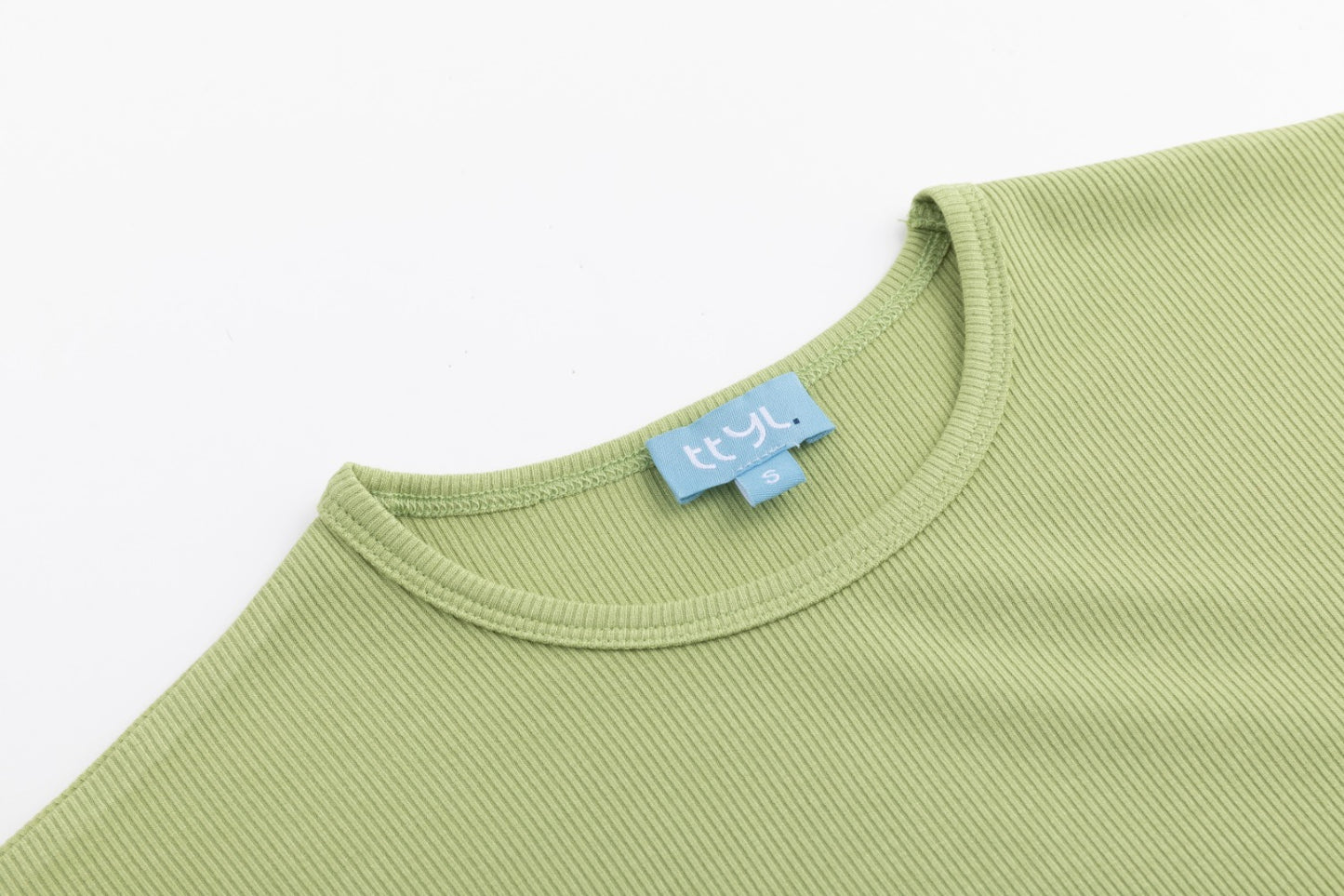 Basic Ribbed Tee - Matcha
