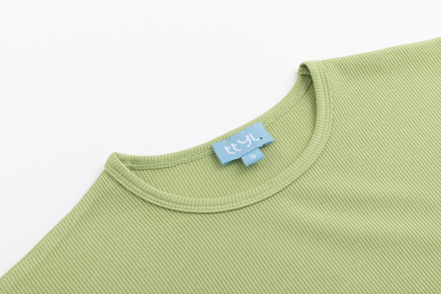 Basic Ribbed Tee - Matcha