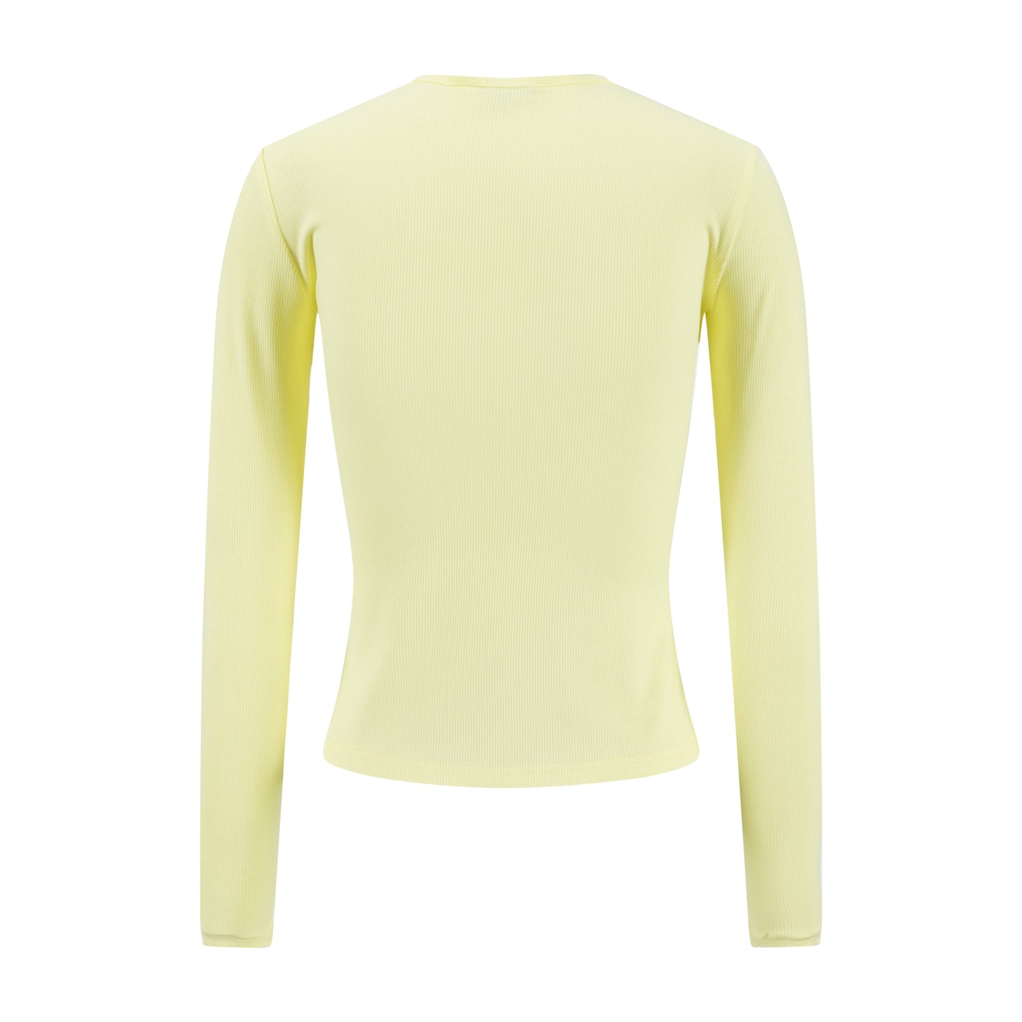 Basic Ribbed Tee - Lemon