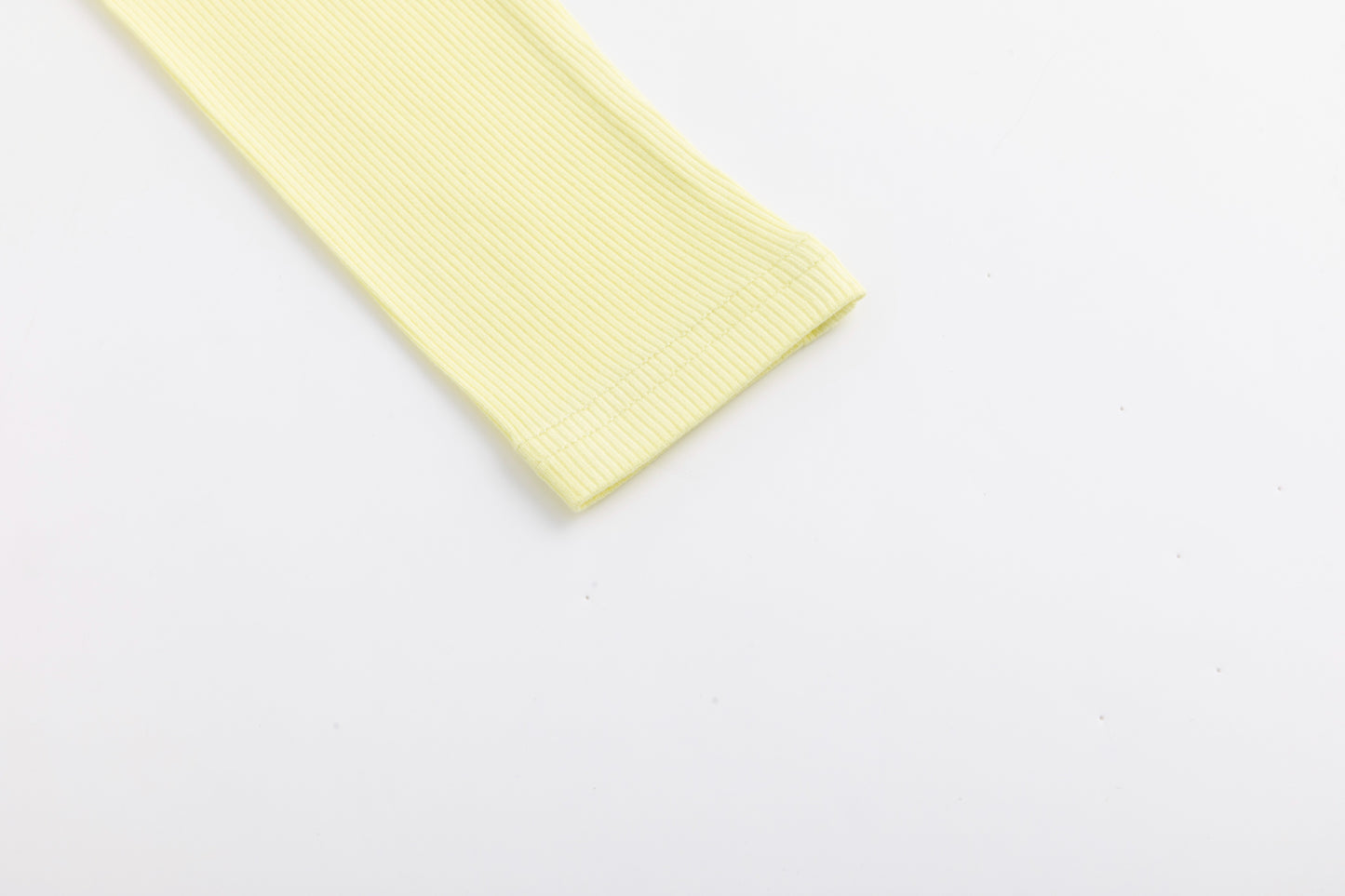 Basic Ribbed Tee - Lemon