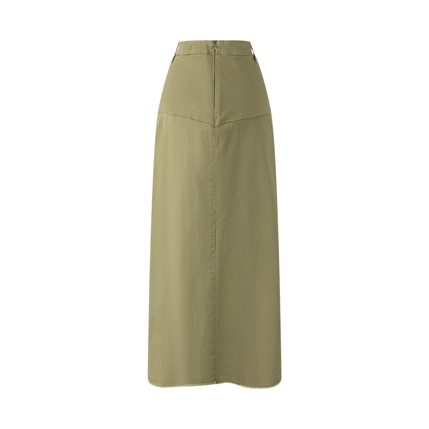 3 Button Denim Skirt - Green Moss