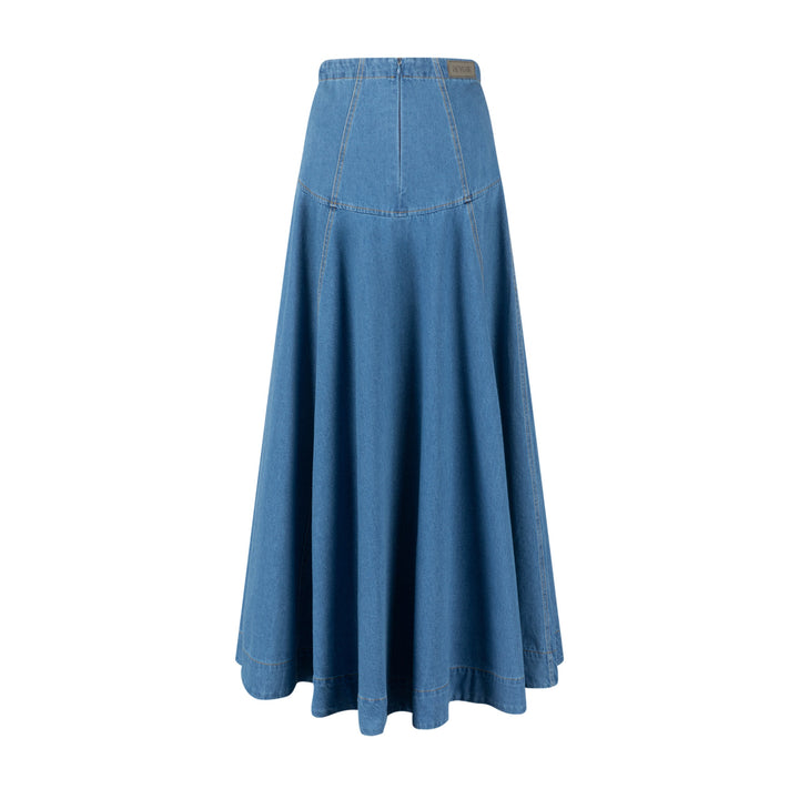 Aline Circle Skirt- Denim Blue