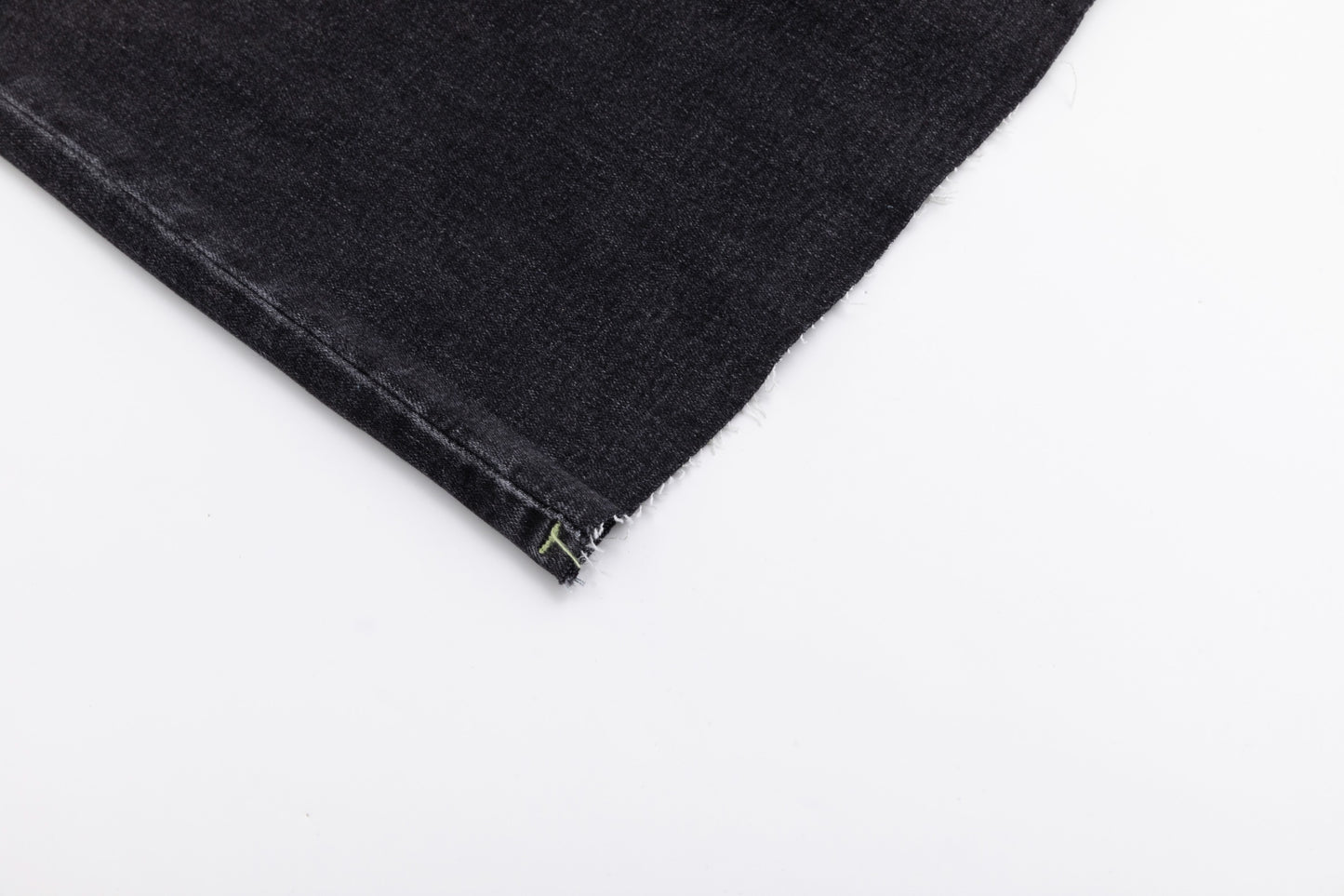 Neon Stitching Denim Skirt - Black