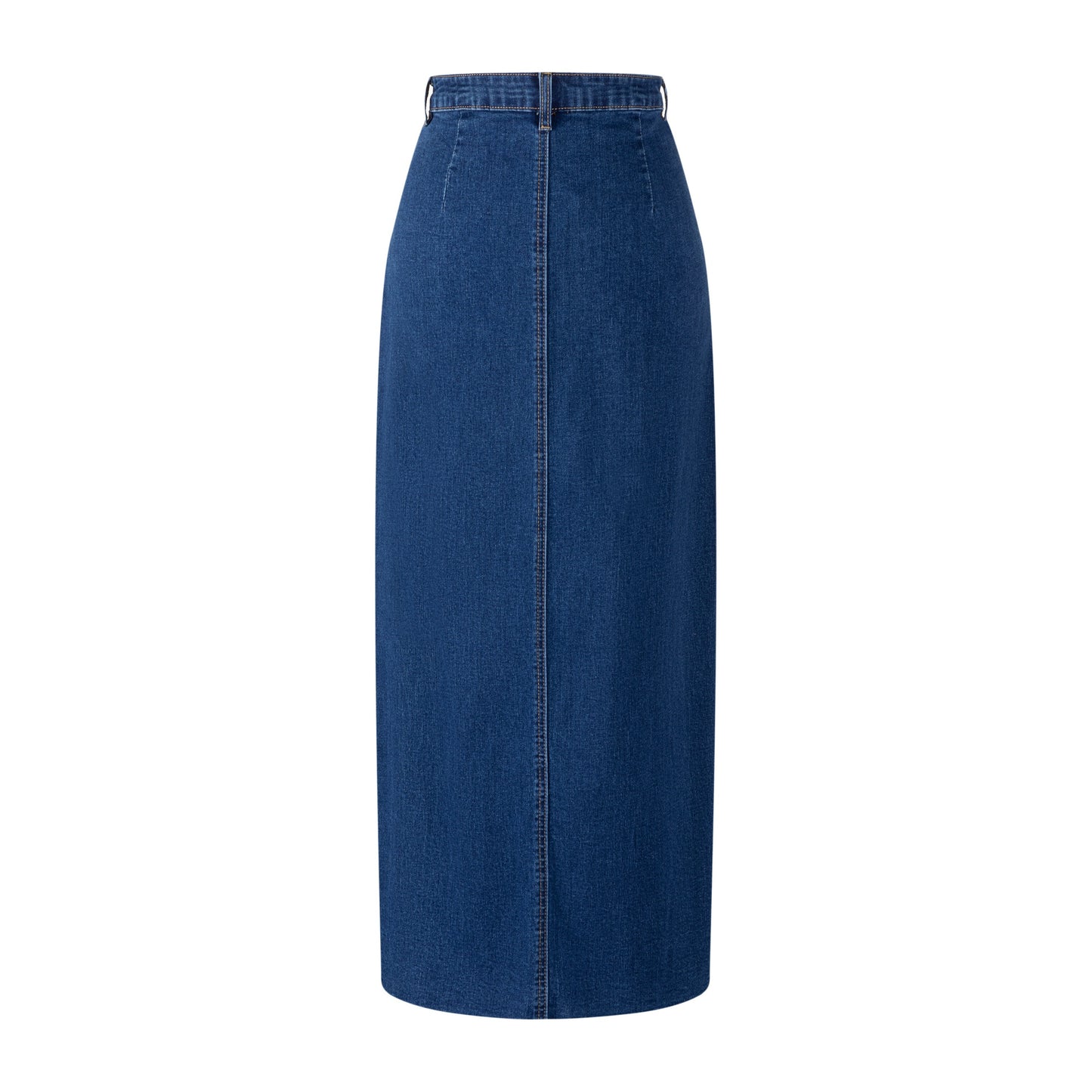 Neon Stitching Denim Skirt - Blue