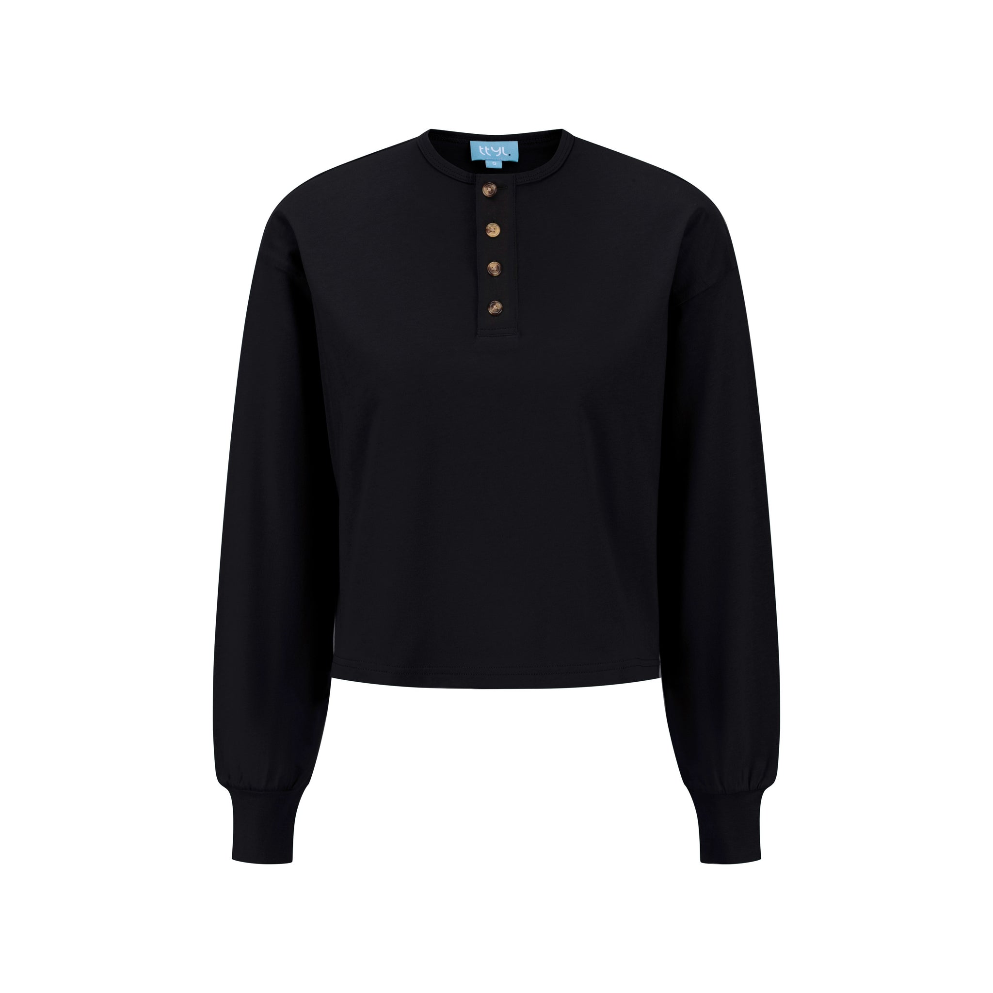 Basic Placket Dolman - Black