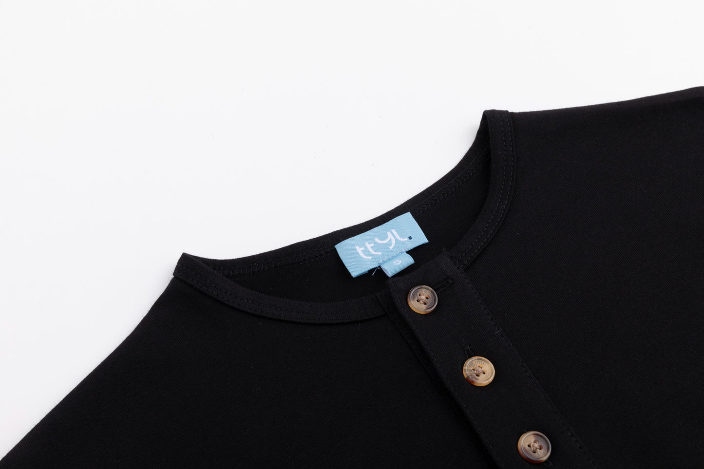 Basic Placket Dolman - Black