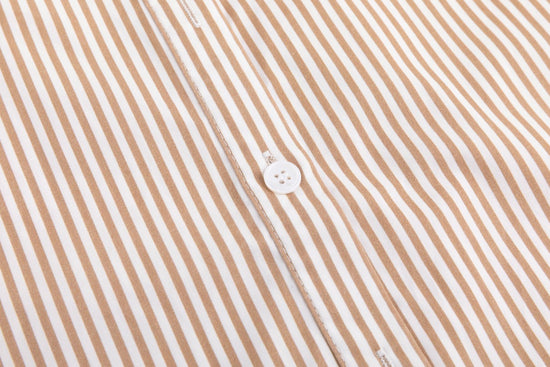 Embellished Pinstripe Blouse - Fawn