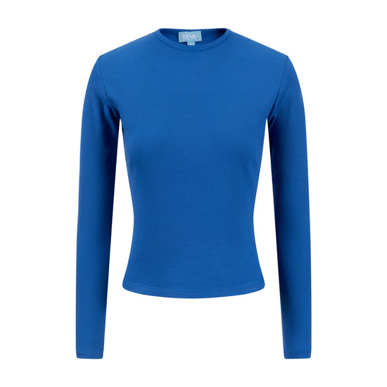 Basic Ribbed Tee - Blueberry