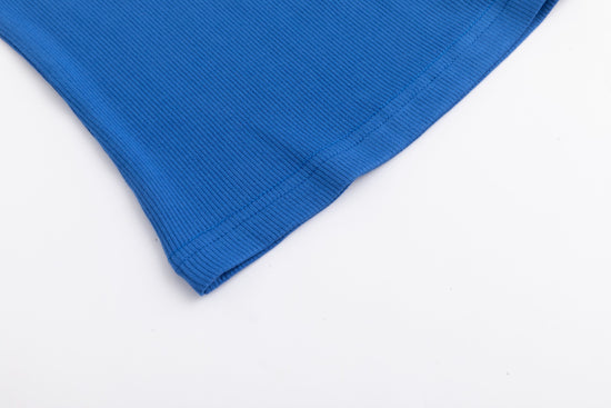 Basic Ribbed Tee - Blueberry